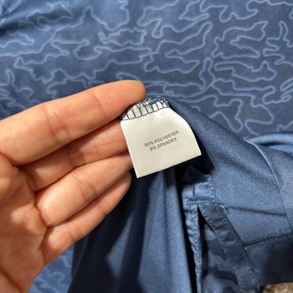Peter Millar Mens Large Camouflage Print Polo Shirt Navy Blue - Picture 2 of 8